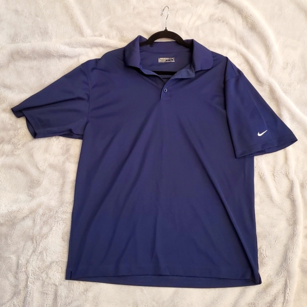 Nike golf tour performance men’s size L blue athletic golf polo shirt